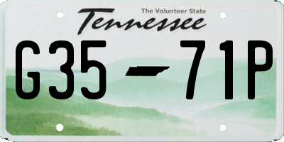 TN license plate G3571P