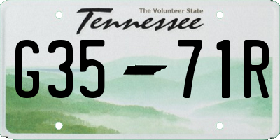 TN license plate G3571R