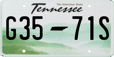 TN license plate G3571S