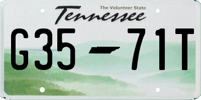 TN license plate G3571T