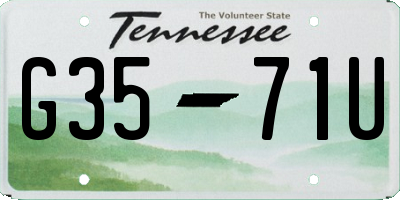 TN license plate G3571U