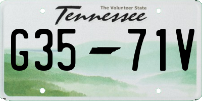 TN license plate G3571V