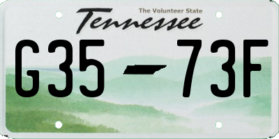 TN license plate G3573F