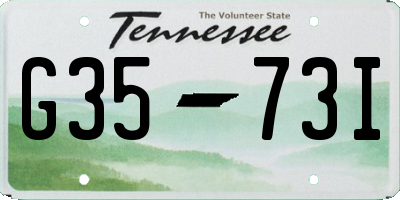 TN license plate G3573I