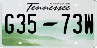 TN license plate G3573W