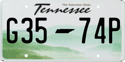 TN license plate G3574P
