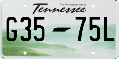 TN license plate G3575L