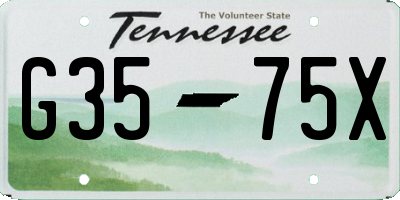 TN license plate G3575X