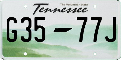 TN license plate G3577J