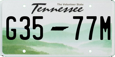 TN license plate G3577M