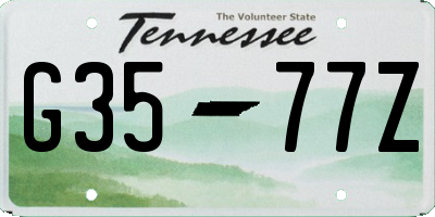 TN license plate G3577Z