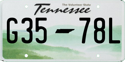 TN license plate G3578L