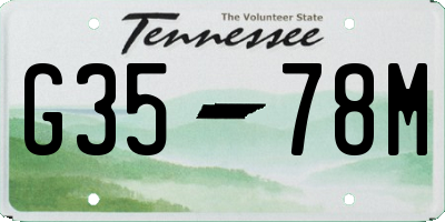 TN license plate G3578M