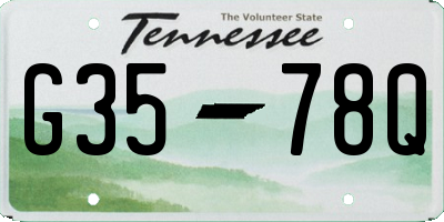 TN license plate G3578Q
