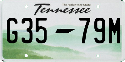 TN license plate G3579M