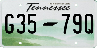 TN license plate G3579Q