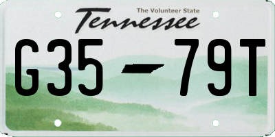 TN license plate G3579T
