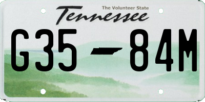 TN license plate G3584M