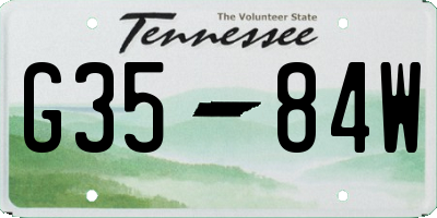 TN license plate G3584W