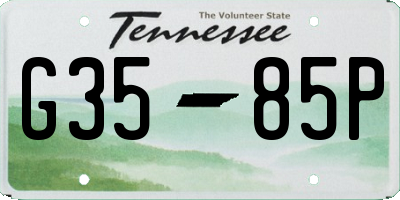 TN license plate G3585P