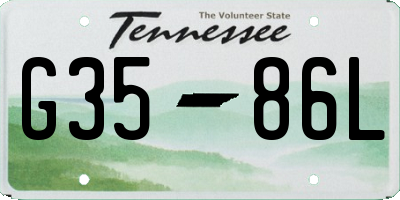 TN license plate G3586L