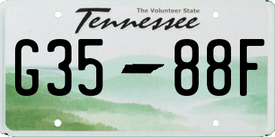 TN license plate G3588F
