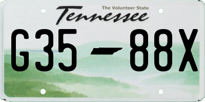TN license plate G3588X