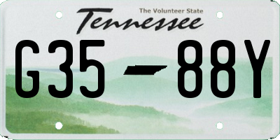 TN license plate G3588Y
