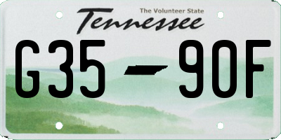 TN license plate G3590F