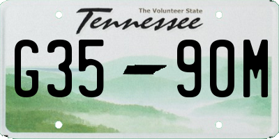 TN license plate G3590M