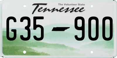 TN license plate G3590O