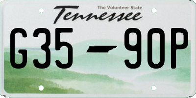 TN license plate G3590P