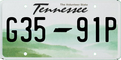TN license plate G3591P