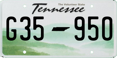 TN license plate G3595O