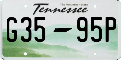 TN license plate G3595P