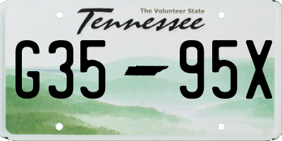 TN license plate G3595X