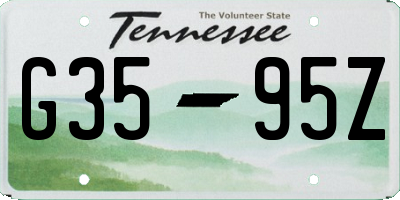 TN license plate G3595Z