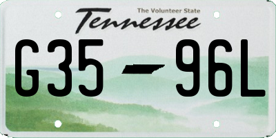 TN license plate G3596L