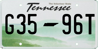 TN license plate G3596T