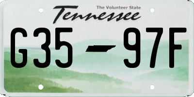 TN license plate G3597F