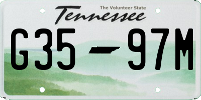 TN license plate G3597M