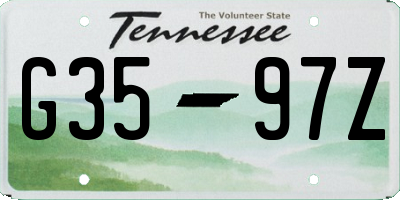 TN license plate G3597Z
