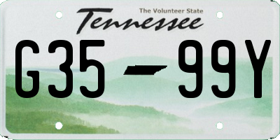 TN license plate G3599Y