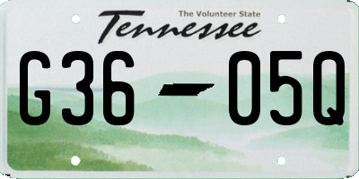 TN license plate G3605Q