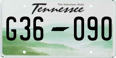TN license plate G3609O