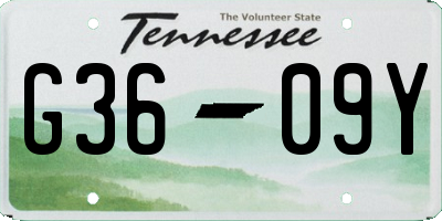 TN license plate G3609Y