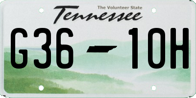 TN license plate G3610H