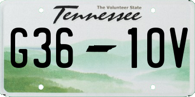 TN license plate G3610V