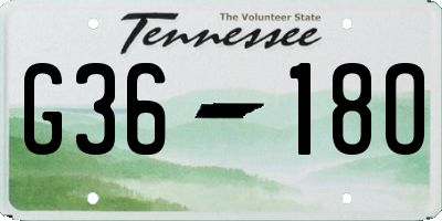 TN license plate G3618O