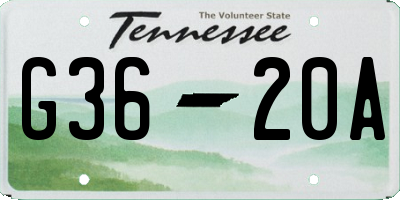 TN license plate G3620A